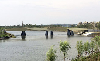 Baisha River footbridge completed, Shenfu